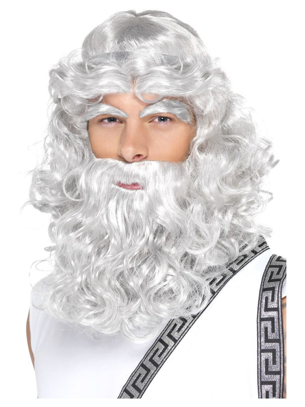 Zeus Kit, Grey, with Wig, Beard & Eyebrows